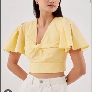 Love Bonito Xena Twist Front Crop Top
